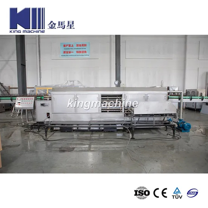 زجاجة تعبئة البيرة في براميل إنتاجية - 1000 زجاجة/ساعة ، مع البسترة في تيار